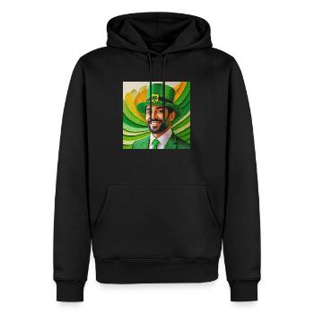 St. Patrick - Männer Premium Bio Hoodie - Schwarz - Vorne - Nico (187cm)