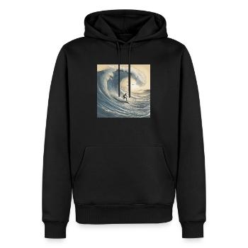 Big Wave surfing - Männer Premium Bio Hoodie - Schwarz - Vorne - Nico (187cm)