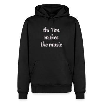 the Ton makes the music - Männer Premium Bio Hoodie - Schwarz - Vorne - Nico (187cm)