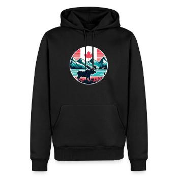 Kanada 21 - Männer Premium Bio Hoodie - Schwarz - Vorne - Nico (187cm)