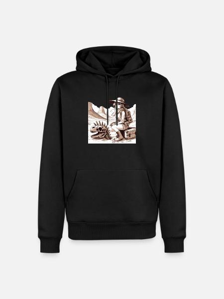 Manga Archeo Mädchen - Männer Premium Bio Hoodie - Schwarz