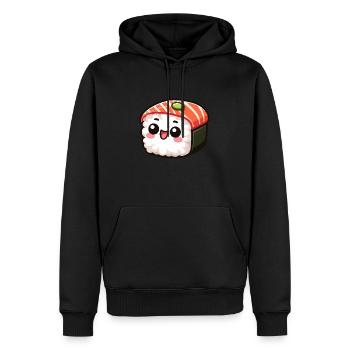 Maki le sushi mignon kawaii - Sweat à capuche Premium bio Homme - noir - Devant - Nico (187cm)