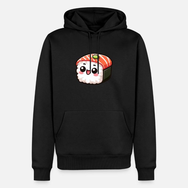 Maki le sushi mignon kawaii - Sweat à capuche Premium bio Homme - noir