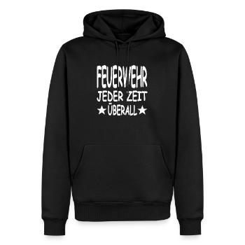 Feuerwehr - Männer Premium Bio Hoodie - Schwarz - Vorne - Nico (187cm)