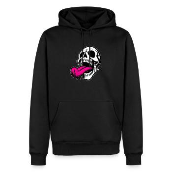 Schädel - Männer Premium Bio Hoodie - Schwarz - Vorne - Nico (187cm)