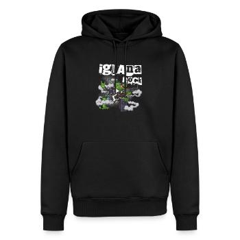 Leguan Rock Cartoon Eidechse Wippe - Männer Premium Bio Hoodie - Schwarz - Vorne - Nico (187cm)