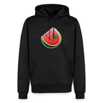 Wassermelone - Männer Premium Bio Hoodie - Schwarz - Vorne - Nico (187cm)