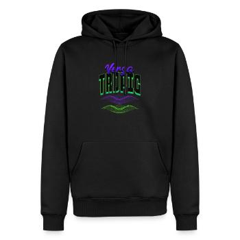 VaporTropic VersaWaves? Versavapor tropisch was? - Männer Premium Bio Hoodie - Schwarz - Vorne - Nico (187cm)