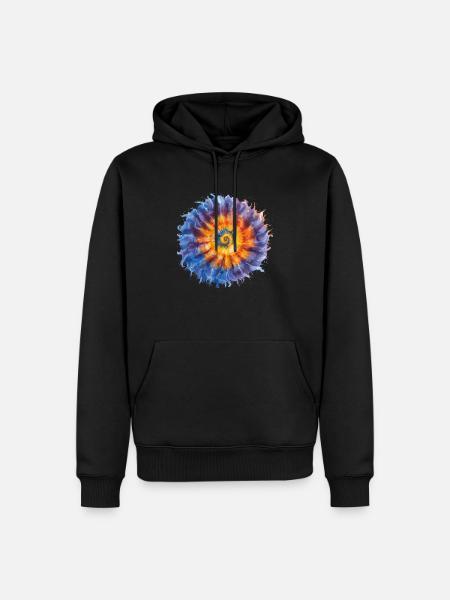 Batik-Hemd - Männer Premium Bio Hoodie - Schwarz