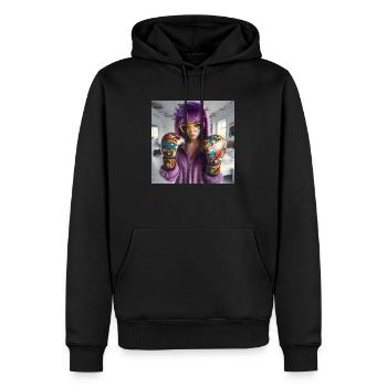 Cosplayer Boxing Pop 4 - Männer Premium Bio Hoodie - Schwarz - Vorne - Nico (187cm)