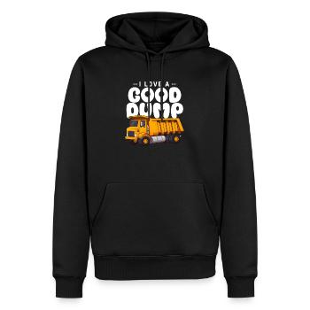 Ich liebe einen guten Dump Cartoon Dump Truck Lustiger Spruch - Männer Premium Bio Hoodie - Schwarz - Vorne - Nico (187cm)
