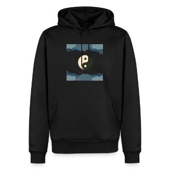 Together Forever - Männer Premium Bio Hoodie - Schwarz - Vorne - Nico (187cm)