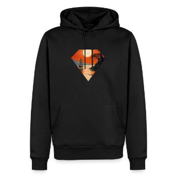 Segelboot Meer Maritim Mond Ozean Nautik - Männer Premium Bio Hoodie - Schwarz - Vorne - Nico (187cm)
