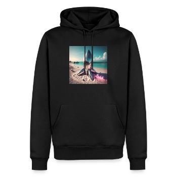 Summer To Mars - Männer Premium Bio Hoodie - Schwarz - Vorne - Nico (187cm)