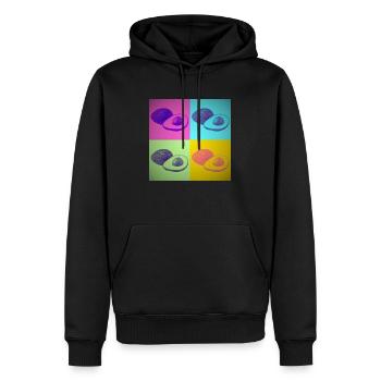 Avocadoo - Männer Premium Bio Hoodie - Schwarz - Vorne - Nico (187cm)