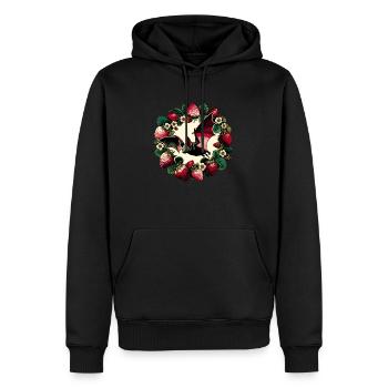 L’amour des chauves-souris - Sweat à capuche Premium bio Homme - noir - Devant - Nico (187cm)