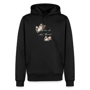 Team der Blumenbraut - Junggesellinnenabschied Geschenkidee - Männer Premium Bio Hoodie - Schwarz - Vorne - Nico (187cm)