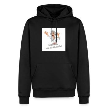 Verrückte Tante - Männer Premium Bio Hoodie - Schwarz - Vorne - Nico (187cm)