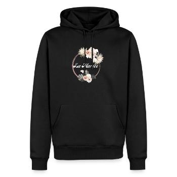 Die tropische Blumenbraut - Braut Geschenkidee - Männer Premium Bio Hoodie - Schwarz - Vorne - Nico (187cm)