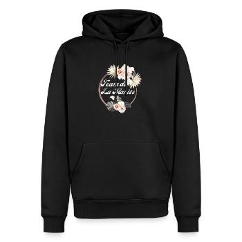 Tropisches Blumenbrautteam - Junggesellinnenabschied Geschenkidee - Männer Premium Bio Hoodie - Schwarz - Vorne - Nico (187cm)