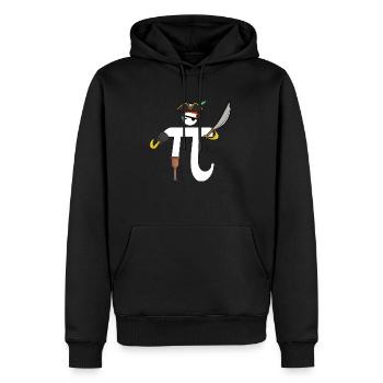 Pi rat color - Sweat à capuche Premium bio Homme - noir - Devant - Nico (187cm)