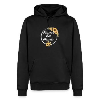 Team de La mariée tournesol-idée cadeau Evjf - Sweat à capuche Premium bio Homme - noir - Devant - Nico (187cm)