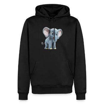 Avoir la peau épaisse comme un éléphant protège - Sweat à capuche Premium bio Homme - noir - Devant - Nico (187cm)