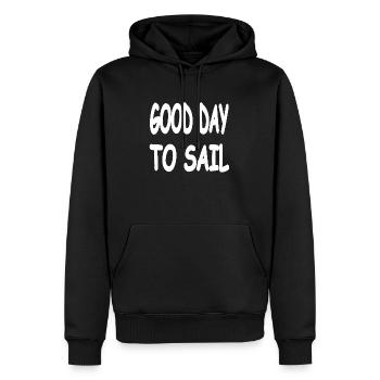 Voile - Sweat à capuche Premium bio Homme - noir - Devant - Nico (187cm)