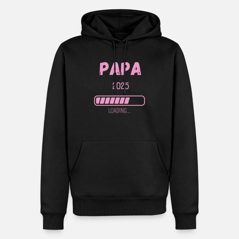 PAPA 2025 LOADING ... - Männer Premium Bio Hoodie - Schwarz