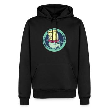 Escouade Graffiti 12 - Sweat à capuche Premium bio Homme - noir - Devant - Nico (187cm)