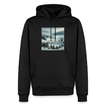 Winter Wonderland - Männer Premium Bio Hoodie - Schwarz - Vorne - Nico (187cm)