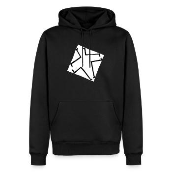 Banner der Bruderschaft - Männer Premium Bio Hoodie - Schwarz - Vorne - Nico (187cm)