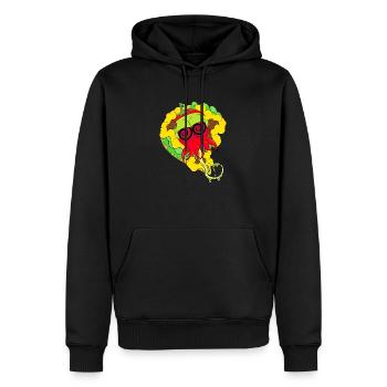 JUCKT EIN WENIG - Männer Premium Bio Hoodie - Schwarz - Vorne - Nico (187cm)
