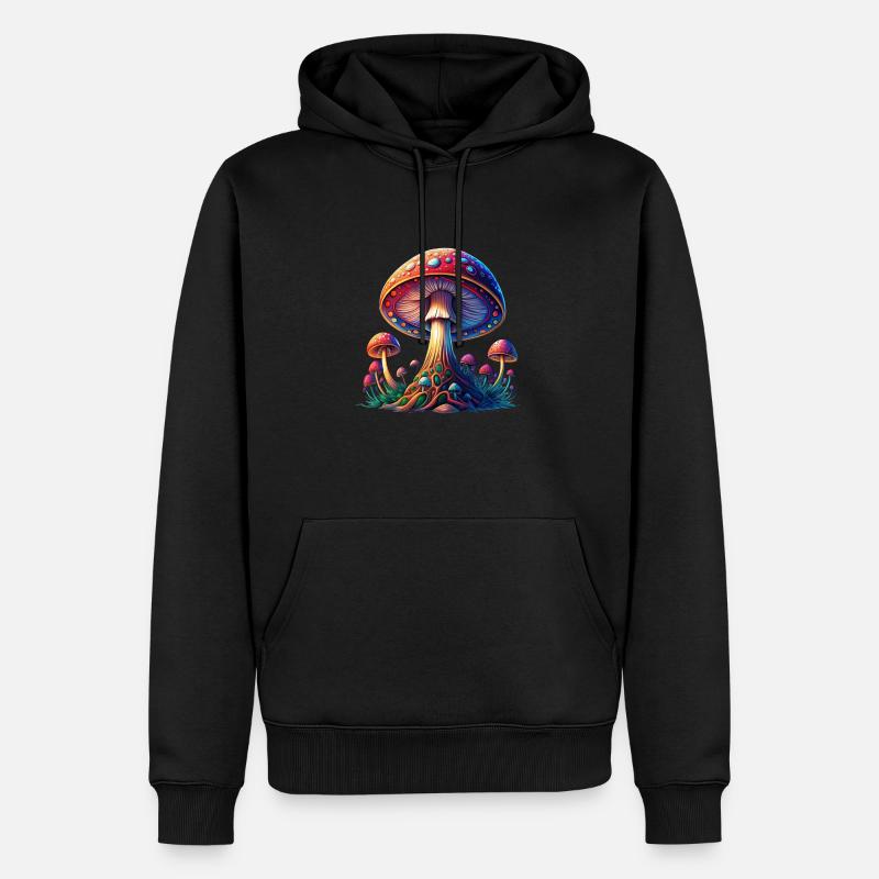 CHAMPIGNON - Sweat à capuche Premium bio Homme - noir