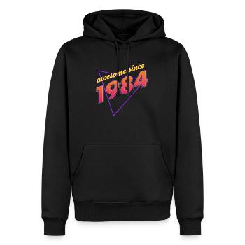 Rétro - Awesome since 1984 - Sweat à capuche Premium bio Homme - noir - Devant - Nico (187cm)