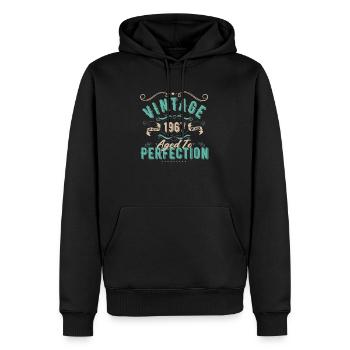 Jahrgang 1967 - 1967 Geburtstagsgeschenk - Männer Premium Bio Hoodie - Schwarz - Vorne - Nico (187cm)