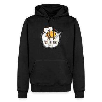 Rettet die Bienen oder sonst Messer Lustig Niedliche Biene Imker - Männer Premium Bio Hoodie - Schwarz - Vorne - Nico (187cm)