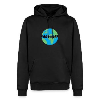 Jour de la Terre - Sweat à capuche Premium bio Homme - noir - Devant - Nico (187cm)