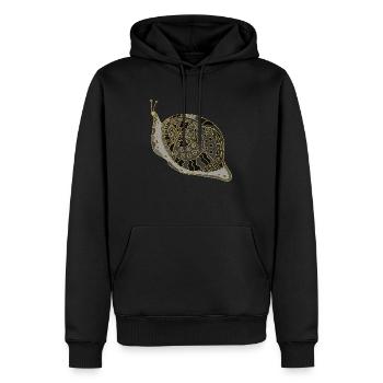 Schnecke - Männer Premium Bio Hoodie - Schwarz - Vorne - Nico (187cm)
