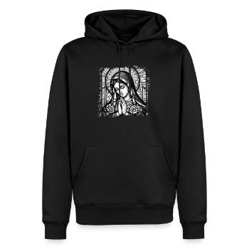 Jungfrau Maria Jesus Bibel christliche Religion christlich - Männer Premium Bio Hoodie - Schwarz - Vorne - Nico (187cm)