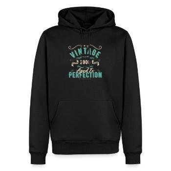 Jahrgang 2000 - 2000 Geburtstagsgeschenk - Männer Premium Bio Hoodie - Schwarz - Vorne - Nico (187cm)