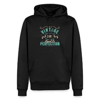 Jahrgang 2007 - 2007 Geburtstagsgeschenk - Männer Premium Bio Hoodie - Schwarz - Vorne - Nico (187cm)