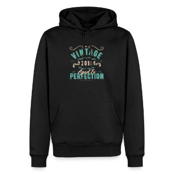 Jahrgang 2018-2018 Geburtstagsgeschenk - Männer Premium Bio Hoodie - Schwarz - Vorne - Nico (187cm)