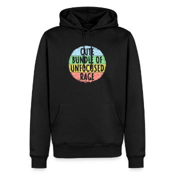 Lustiges niedliches Bündel von unfokussiertem Wut-Regenbogen-Goth - Männer Premium Bio Hoodie - Schwarz - Vorne - Nico (187cm)