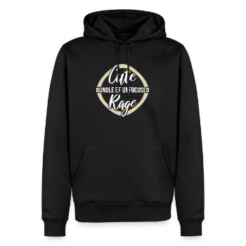 Lustiges niedliches Bündel von unfokussiertem Wut-Regenbogen-Goth - Männer Premium Bio Hoodie - Schwarz - Vorne - Nico (187cm)