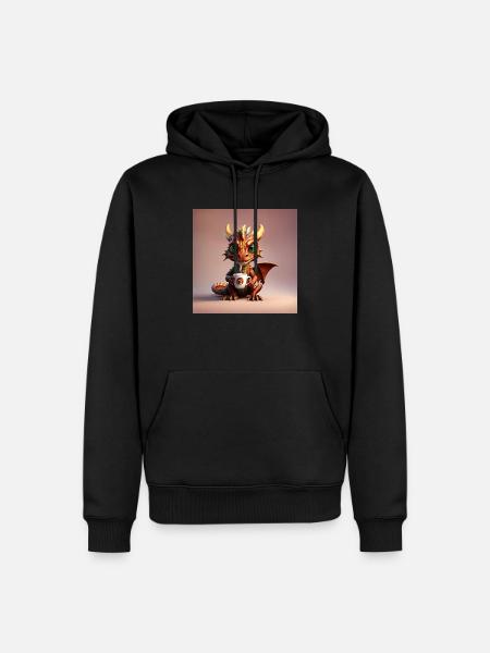 Baby Coffee Dragon - Men’s Premium Organic Hoodie - black