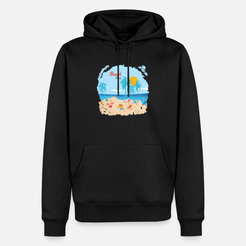 Beach Fun - Men’s Premium Organic Hoodie - black