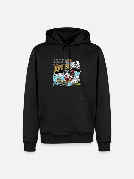 Mountain River Fishing - Men’s Premium Organic Hoodie - black