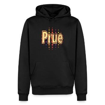 prue2 - Männer Premium Bio Hoodie - Schwarz - Vorne - Nico (187cm)