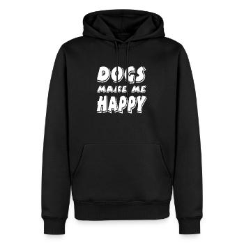 Canine - Sweat à capuche Premium bio Homme - noir - Devant - Nico (187cm)